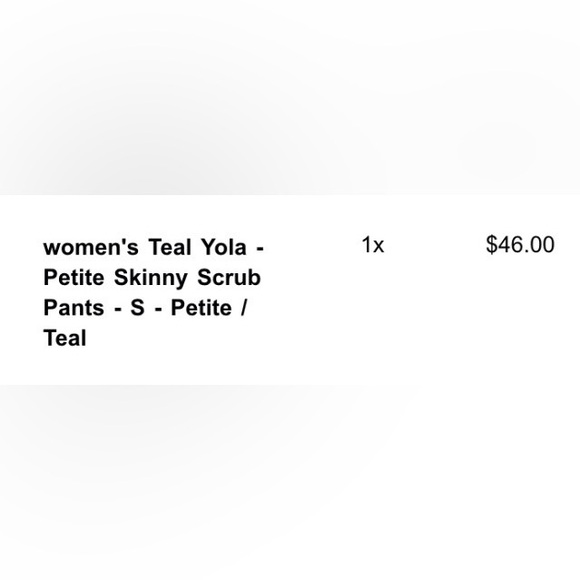 Figs Teal Yola Small Petite Skinny Scrub Pants - Picture 5 of 7